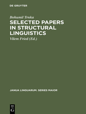 cover image of Selected Papers in Structural Linguistics